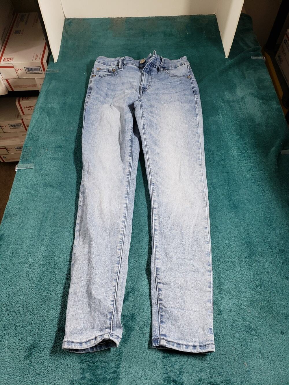 Aeropostale Jeans Size 2 Short Women Blue Pants Stretch Denim High Rise Jegging